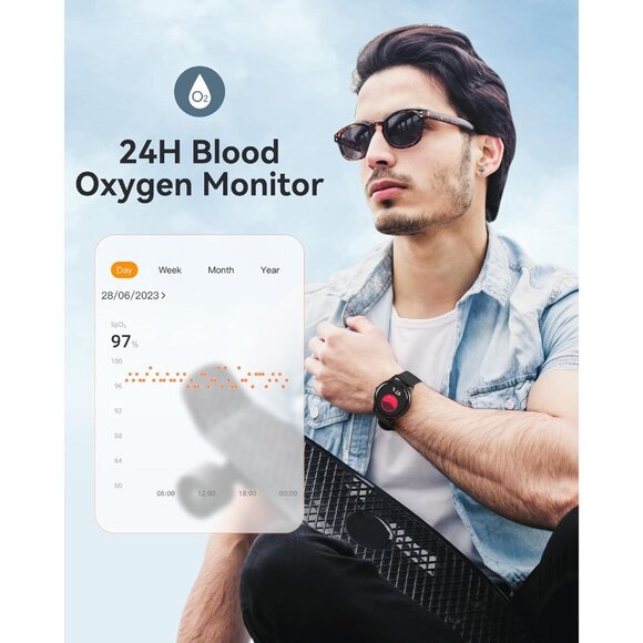 AGPTEK Smart Watch 5ATM Waterproof Smartwatch Fitness Tracker Watch Sports Modes - Picture 8 of 10